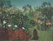 Henri Rousseau Tropical Forest with Monkeys painting